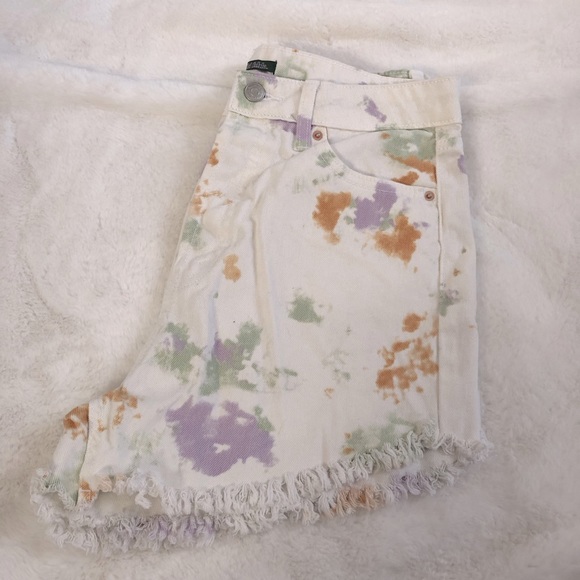 Wild Fable Tie Dye Distressed High Rise Shorts - Picture 12 of 14